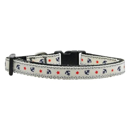 UNCONDITIONAL LOVE Anchors Nylon Ribbon Collar White X-Small UN749607